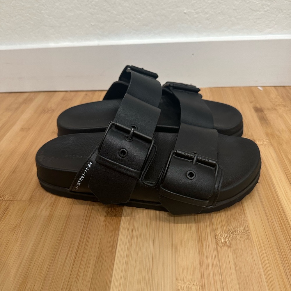 All Saints Sian Black Leather Sandals size 40
